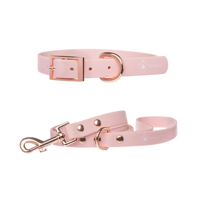 Baby Pink Collar & Leash Set