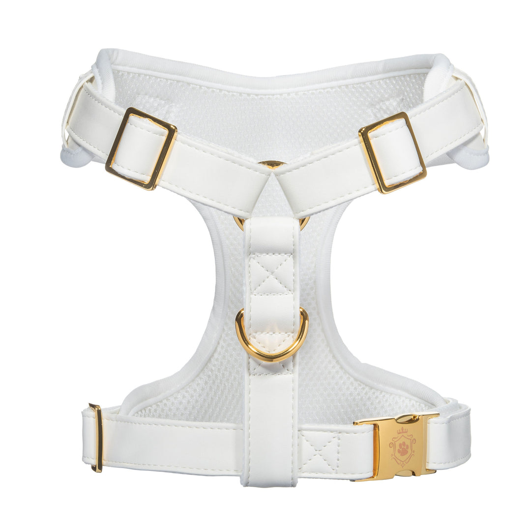 【60％OFF】 Dog Harness Harness Quality High & Deluxe Gold Pearl White - 小物