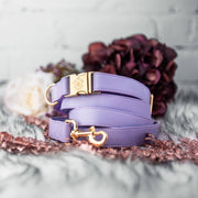 Purple Lilac Collar & Leash Set